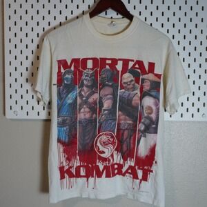 Vintage 90s‎ Mortal Kombat Video Game Graphic T-Shirt Jerzees Medium
